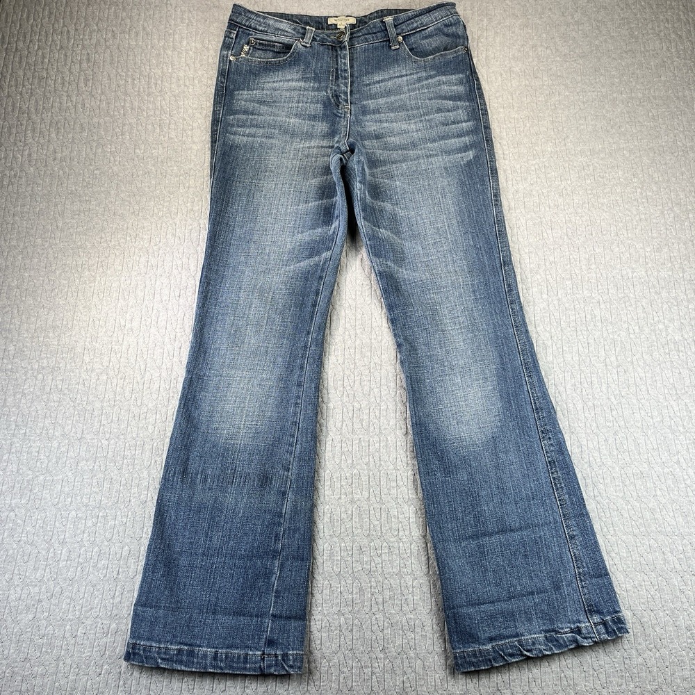 Burberry London Bootcut Jeans Women 29x29 Blue Nova Check Logo Made in England